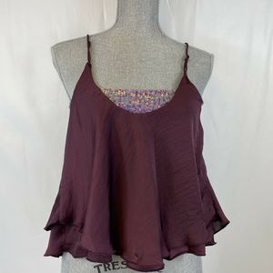 Free People Turn It On Cami Vetiver Bloom